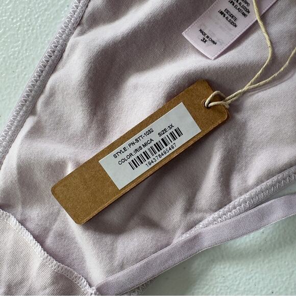 NWT Skims Fits Everybody Thong in Iris Mica 3X Pink Purple Underwear Cotton Sexy - Picture 6 of 9